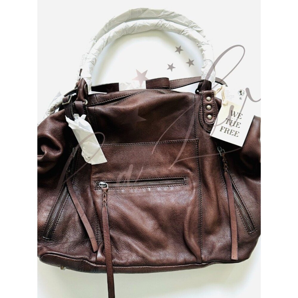 FREE PEOPLE We The Free Emerson Tote In Bitter Bark NWT - Picture 3 of 13